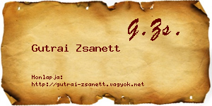 Gutrai Zsanett névjegykártya