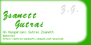 zsanett gutrai business card